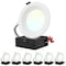 Luxrite 4 Inch Commercial LED Recessed Downlights 3 CCT Selectable 9/12/15W 810/1080/1350LM Dimmable 6-Pack LR23948-6PK - alternate 1